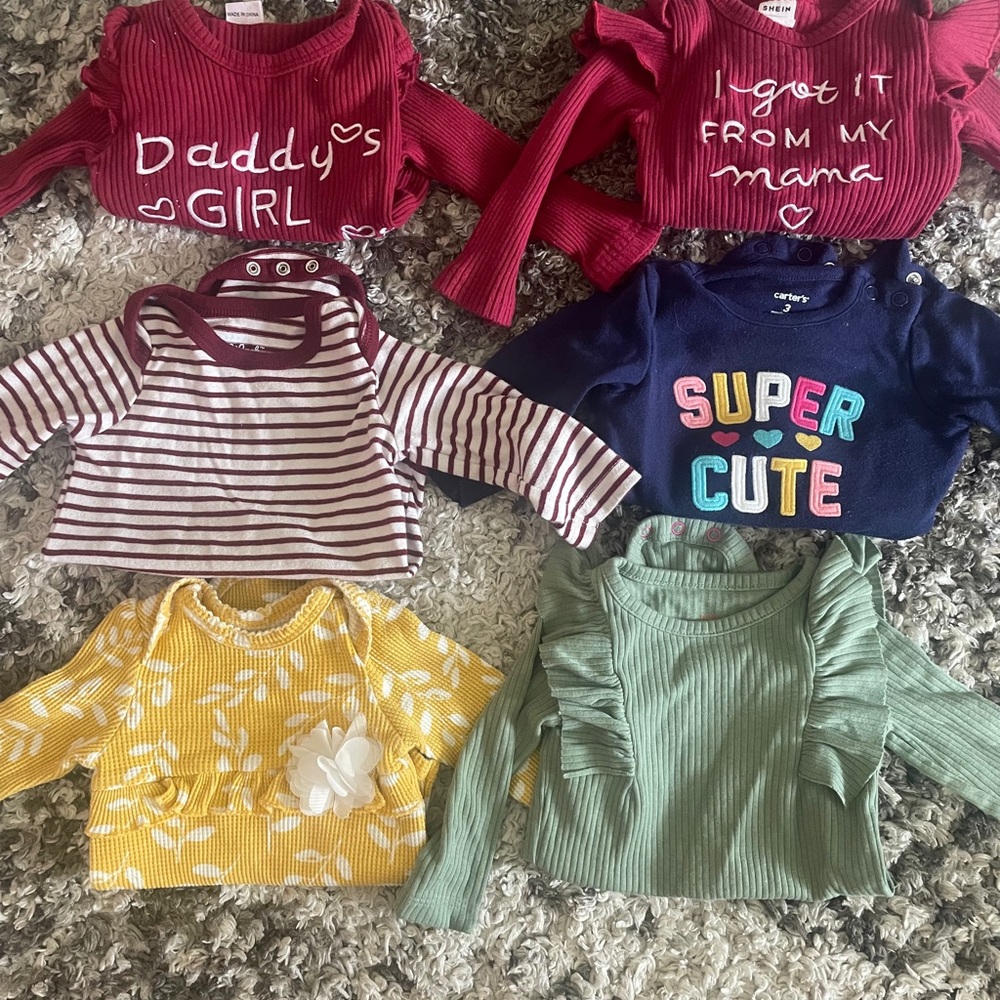 0-3 month girl onesies